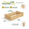 2ft x 4ft Low Profile Cedar Wood Raised Garden Bed Planter Box - Made In USA
