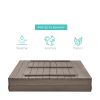 Sturdy Cedar Wood Kids Outdoor Sandbox with Benches in Grey Finish
