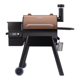 Wood Pellet Grill Smoker, 8 in 1 BBQ Grills for Outdoor Cooking, 575 Sq Inch Cook Area Electric Grill and Smoker, with LCD Screen Controller