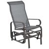 Gliding Rocking Chair, Patio Swinging Chair with Smooth Rocking Arms and Lightweight Construction for Patio Backyard, Gray