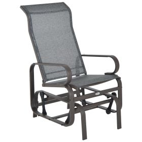 Gliding Rocking Chair, Patio Swinging Chair with Smooth Rocking Arms and Lightweight Construction for Patio Backyard, Gray