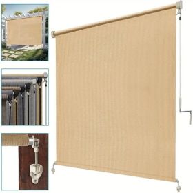 Outdoor Sun Shade Screen for Patio Gazebo Porch Cordless Roll Up Design UV Protection Roller Blind for Deck Balcony Backyard Garden Pergola Priva