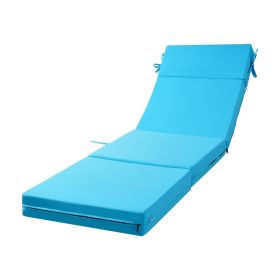 Chaise Lounge Cushion, 72 x 21 x 4 in, Set of 2 Outdoor Lounge Chair Cushions, Waterproof & Fade-Resistant, Sun Lounger Cushions with Ties
