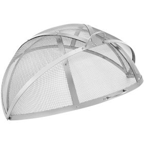 Firepit Spark Screen Lid, 36" Diameter, Outdoor Firepit Ring Cover Round Accessories, Fire Pit Metal Cover
