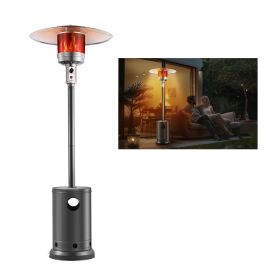 Patio Heater for Outdoor Use, 50000BTU Propane Heater Tall Hammered With Round Table Design, Metal Burner and Wheels