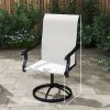 Patio Swivel Chairs Set of 2, High Back Patio Dining Chairs with All-Weather Mesh for Backyard, Lawn, Garden, Cream