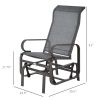 Gliding Rocking Chair, Patio Swinging Chair with Smooth Rocking Arms and Lightweight Construction for Patio Backyard, Gray