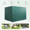 3-Seater Patio Swing Cover, Outdoor Garden Furniture Protection Hammock Cover Waterproof 85" X 61" X 59", Dark Green