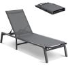 Chaise Lounge Chairs Outdoor, Aluminum Patio Lounge Chairs with Adjustable 5-Position