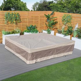 Direct Wicker 106x106in Water Resistant Patio Furniture Cover Heavy Duty Outdoor Sectional Sofa Cover (size: style 4)