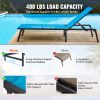 Chaise Lounge Chairs Outdoor, Aluminum Patio Lounge Chairs with Adjustable 5-Position