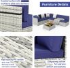 Pamapic Rattan Outdoor Sectional Couch Set (7 Pieces)